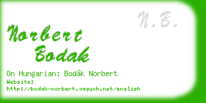 norbert bodak business card